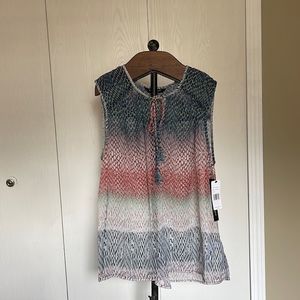 COPY - Liverpool sheer ombré snake print tank top